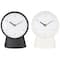 Black & White Metal Textured Decorative Clock Set